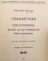 【ドイツ語洋書】 ターラナータの宝蔵：七つの伝承を伝えた師たちの書 『Tārānāthā's Edelsteinmine, das Buch von den Vermittlern der sieben Inspirationen = 多羅那他精華集：德文』