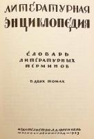 【ロシア語洋書 / 全2巻揃い (合本版)】 文学用語辞典：全2巻 『Словарь литературных терминов : в двух томах』