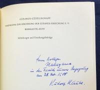 【ドイツ語洋書】クザーヌス協会紀要 第4巻：1964年ニコラウス・クザーヌス記念祭『Mitteilungen und Forschungsbeiträge der Cusanus-Gesellschaft 4: DAS CUSANUS-JUBILÄUM 1964』