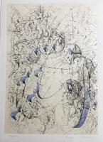 【宇佐美圭司銅版画1葉・辻井喬直筆署名入】詩集『群青、わが黙示』全2冊