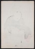 伊東深水 木版画『浅春 (昭和美人風俗)』 昭和6年 時事新報創刊50年記念附録