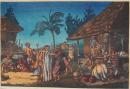 エリザベス・キース 木版画『カヌイ・バギオの宴会(The Kanoui. Baguio Banquet Dance)』