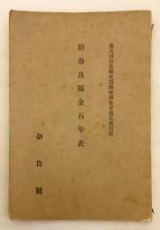 続奈良県金石年表　大正7