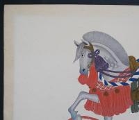 飯田始晃 木版画『飾り馬』(有職玩具 第3巻より)