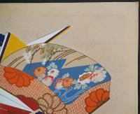 宮川麗明 木版画『折り鶴・料紙箱』(有職玩具 第3巻より)