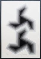 勝井三雄 『鎖された形態Ⅱ(木版&現代2)』木版画 全6枚揃
