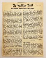 【ドイツ語 ひげ文字洋書】 ルター聖書の改訂をめぐる一考察『Luthers deutsche Bibel : Ein Beitrag zur Frage ihrer Durchsicht』
