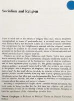 【英語洋書】 社会主義と宗教：コモンウェルス (共通善) への道 『Socialism and religion : roads to common wealth』