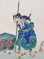 月岡芳年 木版画『近世侠義伝  猿の傳次』