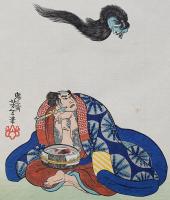 月岡芳年 木版画『近世侠義伝  生首六蔵』