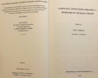【英語・ドイツ語洋書】 文学理論の問題 『Problems of literary theory』