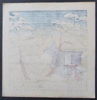 エリザベス・キース 小型木版画『Amherst in Doshisha』(同志社大学アーモスト館)　