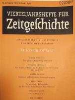 【ドイツ語洋書】 季刊 現代史 『Vierteljahrshefte für Zeitgeschichte』