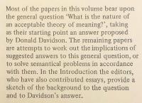 【英語洋書】真理と意味：意味論に関する論集 『Truth and Meaning : Essays in Semantics』