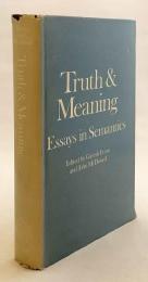 【英語洋書】真理と意味：意味論に関する論集 『Truth and Meaning : Essays in Semantics』