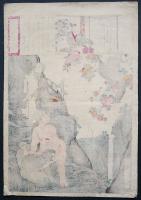 楊州周延 木版画『東錦昼夜競 坂田金時(金太郎)』 