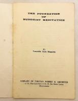 【英語洋書】 仏教瞑想の基礎 『The foundation of Buddhist meditation』