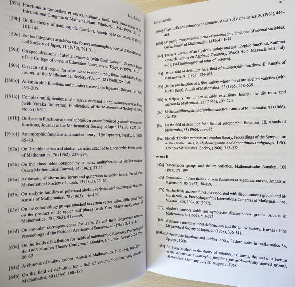 数学洋書】Goro Shimura Collected Papers 2冊セット Volume1
