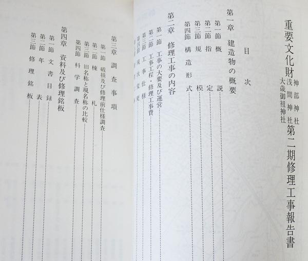 重要文化財 神部神社・浅間神社・大歳御祖神社 第二期修理工事