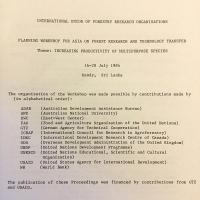 【英語洋書】Increasing productivity of multipurpose species『多目的種の生産性向上』　国際林業研究機関連合 1985