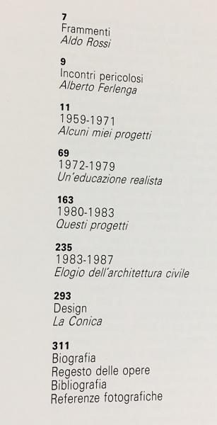 イタリア語洋書 Aldo Rossi: Architetture 1959-1987【アルド