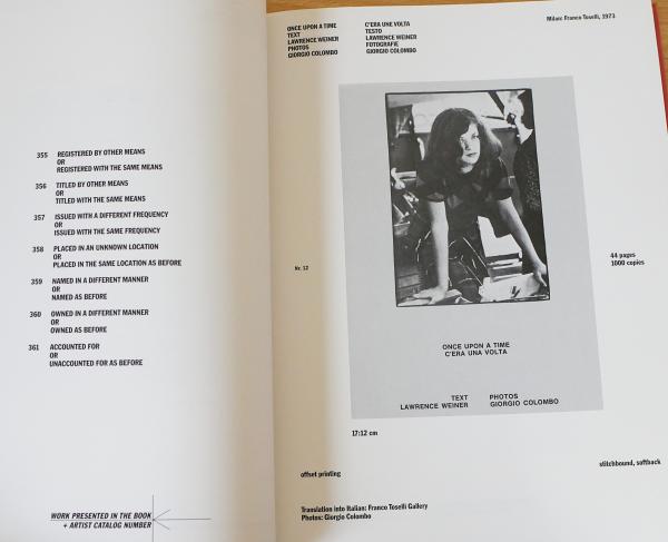 洋書 LAWRENCE WEINER: BOOKS 1968-1989 Catalogue Raisonne