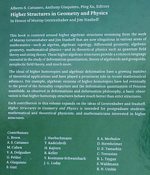 英語数学洋書 Higher structures in geometry and physics : in