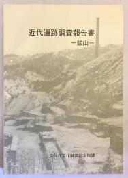 近代遺跡調査報告書：鉱山　平成14 文化庁文化財部記念物課
