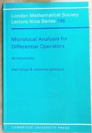 英語数学洋書　Microlocal analysis for differential operators : An introduction【微分作用素のためのマイクロローカル分析】