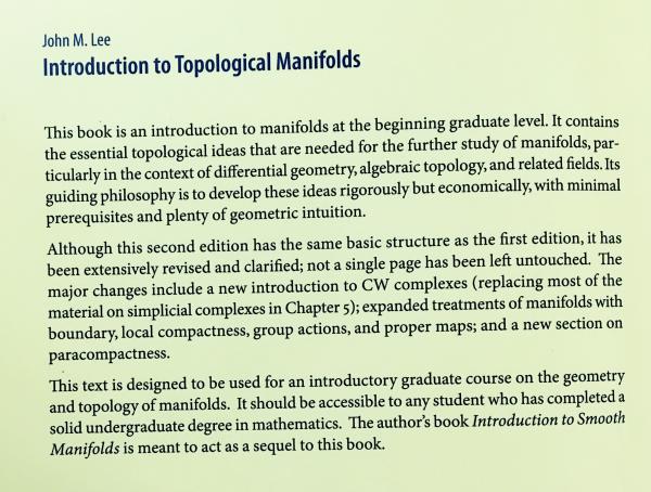 英語数学洋書 Introduction to Topological Manifolds 【位相多様体