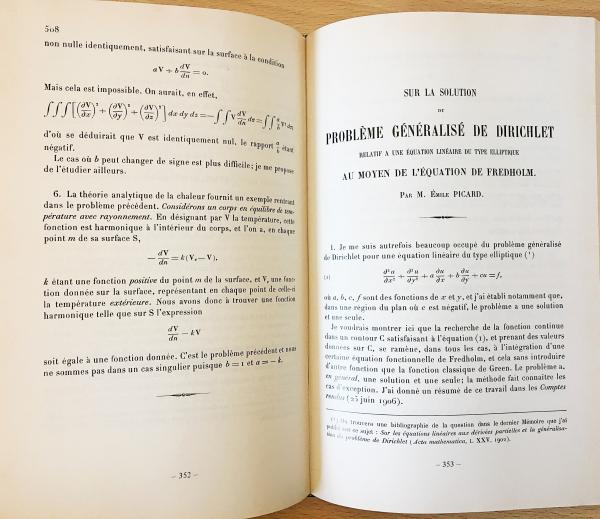 フランス語数学洋書 Oeuvres de Émile Picard【エミール フランス語数学洋書 Oeuvres de Émile Picard【エミール