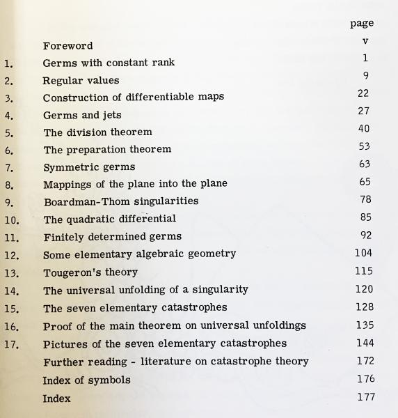 英語数学洋書 Differentiable germs and Catastrophes【微分可能な芽と
