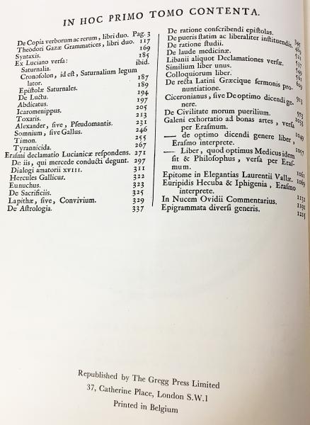 ラテン語洋書 Desiderii Erasmi Opera Omnia エラスムス全集 全10巻11冊揃 Desiderius Erasmus デジデリウス エラスムス 古本 中古本 古書籍の通販は 日本の古本屋 日本の古本屋