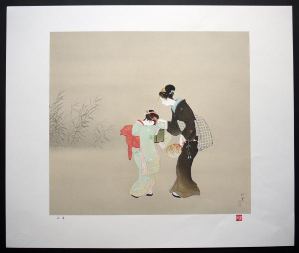 新蛍(母と子より)』 上村松園 リトグラフ(上村淳之 監修) / 古本 新蛍(母と子より)』 上村松園 リトグラフ(上村淳之 監修) / 古本