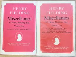 英語洋書　ヘンリー・フィールディング著作集　Miscellanies【雑文集】2冊セット(全3冊の内、第3巻欠)