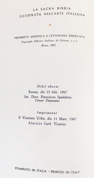 イタリア語洋書 La Sacra Bibbia Illustrata Nell'arte Italiana