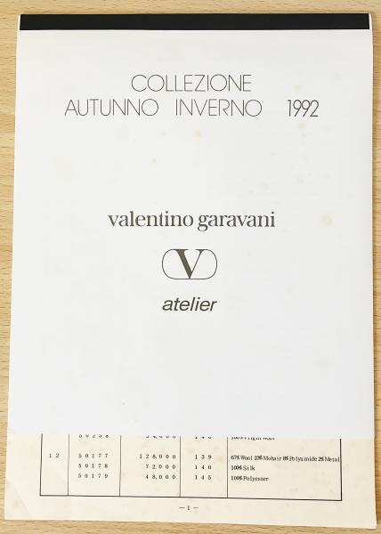 洋書 Valentino Atelier - AUTUNNO INVERNO 1991-1992