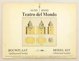 【オランダ語・英語 ペーパークラフト】 アルド・ロッシ作品「ヴェネツィア・ビエンナーレの世界劇場」：モデルキット+イラスト付きブックレット 『Aldo Rossi : Teatro del Mondo : model kit + illustrated booklet = bouwplaat + geïllustreerd boekje』