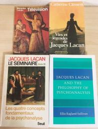 フランス語・英語洋書　ジャック・ラカン著作・研究書 4冊セット　【Television(テレヴィジオン)・Vies et legendes de Jacques Lacan(ジャック・ラカンの生涯と伝説)・Le seminaire(セミナール第11巻)・Jacques Lacan and the Philosophy of Psychoanalysis(精神分析の哲学)】