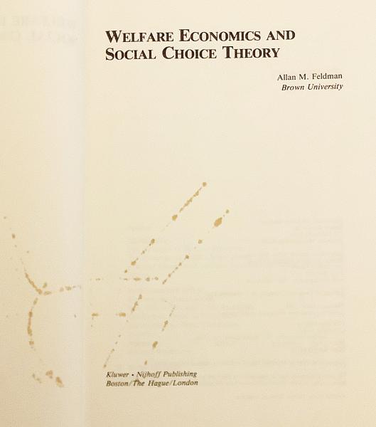 英語洋書】 厚生経済学と社会選択理論 『Welfare economics and social