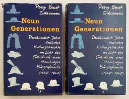 【ドイツ語洋書／全2冊揃い】 ハンブルクのブルジョア一家の歴史：300年のドイツの文化史 『Neun Generationen : dreihundert Jahre deutscher "Kulturgeschichte" im Lichte der Schicksale einer Hamburger Bürgerfamilie (1648-1948)』