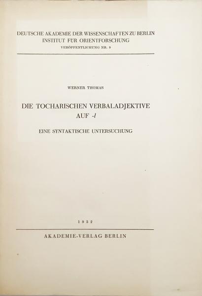 ドイツ語洋書】 トカラ語の形容詞Auf-l：構文調査 『Die