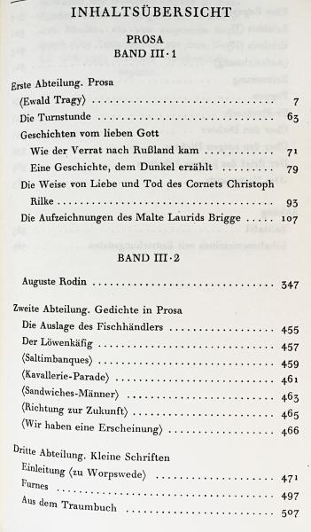 ドイツ語詩洋書 リルケ作品集 全6巻揃 【Rainer Maria Rilke Werke in