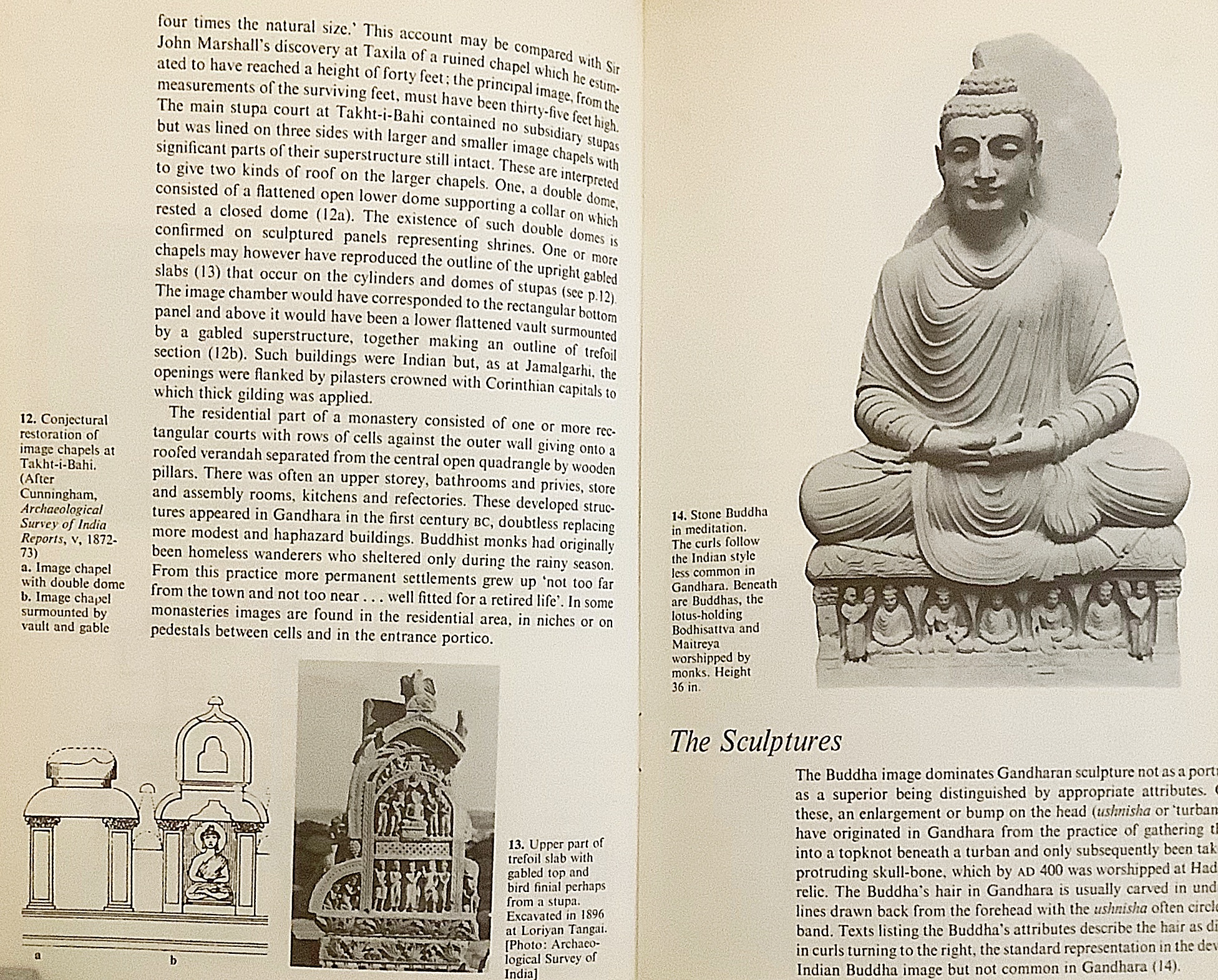 英語 仏教洋書】 古代王国ガンダーラの寺院 『The shrines of