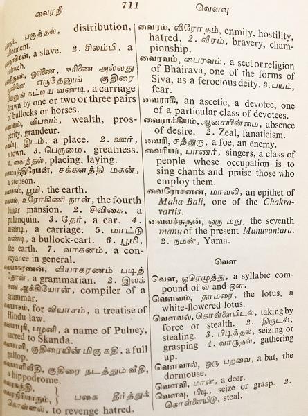 タミル語・英語洋書】 タミル語-英語辞書 『A Tamil-English