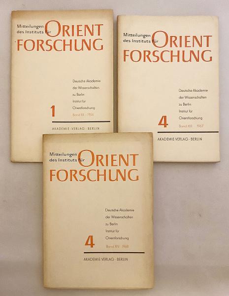 fur　ベルリン・ドイツ科学アカデミー　Orient　Forschung』　東洋研究所報告　古本、中古本、古書籍の通販は「日本の古本屋」　アブストラクト古書店　『Mitteilungen　3冊セット】　Instituts　日本の古本屋　ドイツ語洋書　des