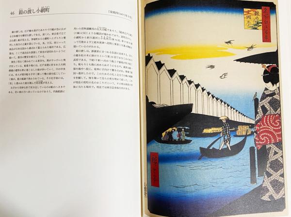 魚栄版 初代廣重画 名所江戸百景 浮世絵 版画 北海道新聞社 