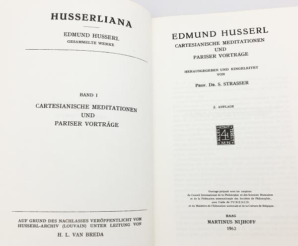 ドイツ語哲学洋書 フッサール全集 第1巻 デカルト的省察とパリ