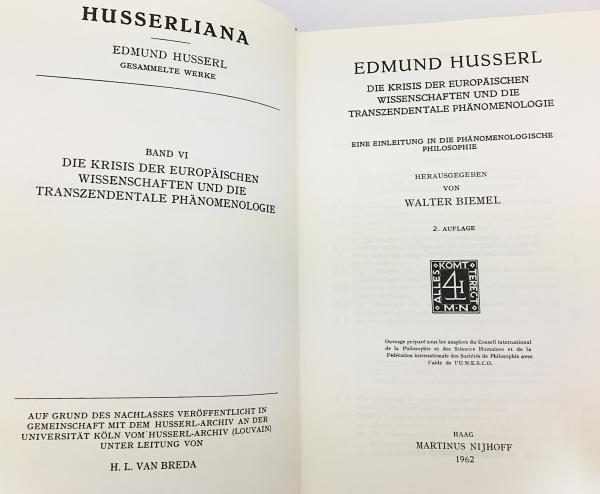 ドイツ語哲学洋書 フッサール全集 第6巻 ヨーロッパ諸学の危機と超越論 