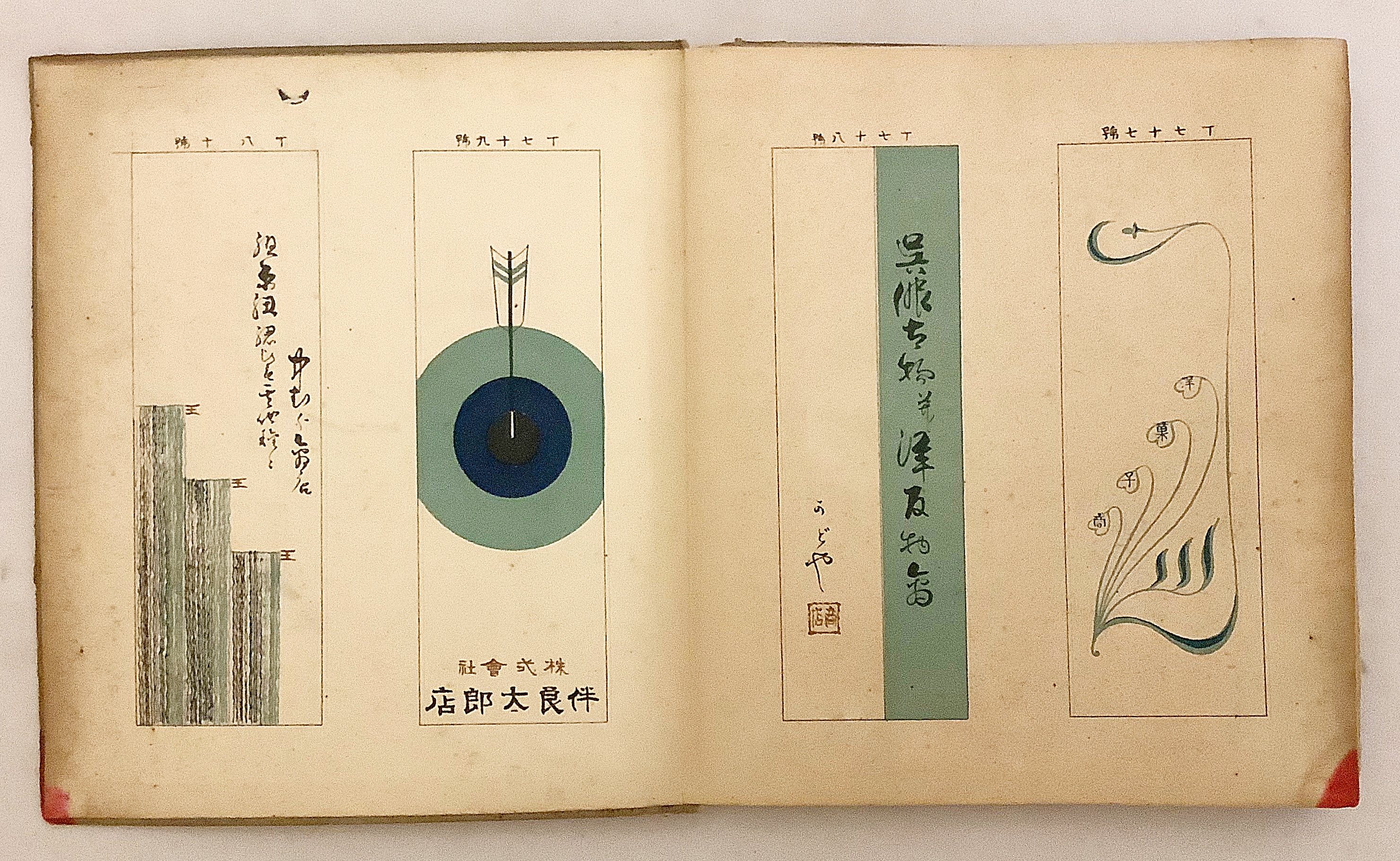和装本】 御誂 京染 手拭雛形 戦前 ○計80図掲載 / 古本、中古本、古